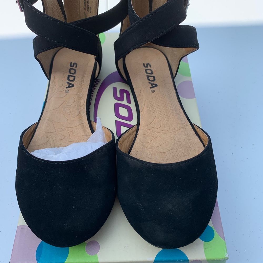 Black Suede Flats